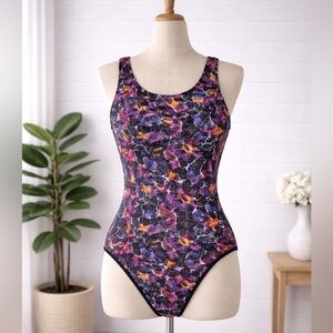 Vintage 80s 90s Reebok One Piece Swimsuit Women's NWT Made in USA 100% Cotton S